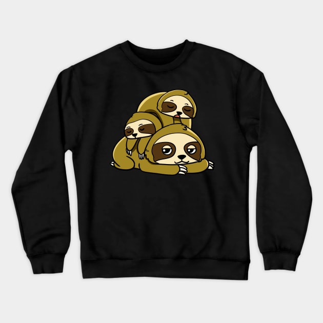 Sloth Pile Crewneck Sweatshirt by WildSloths